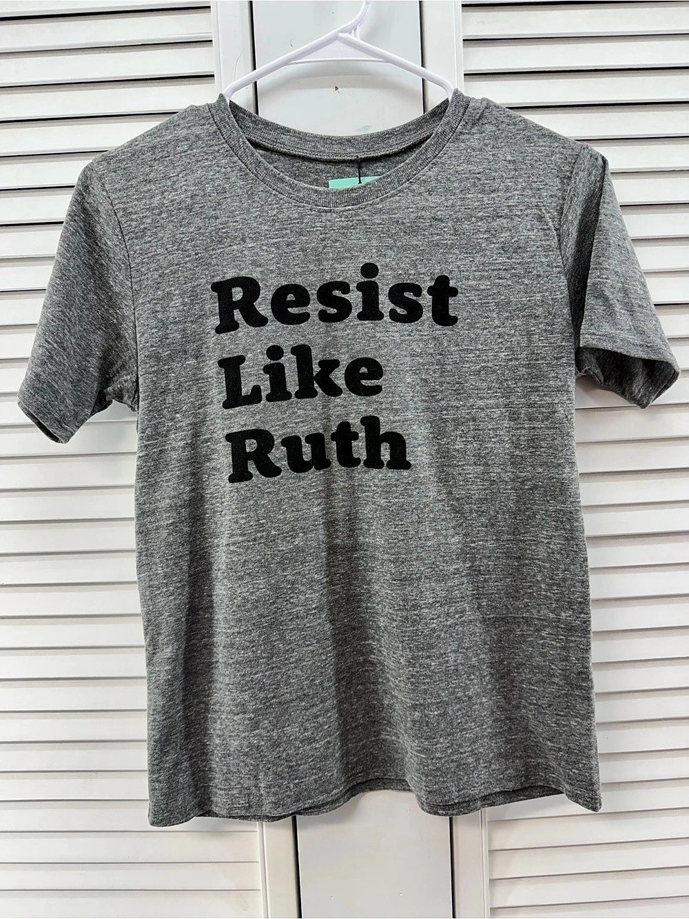 Wee Rascals kids size 12 Resist Like Ruth T-Shirt Gray nwt